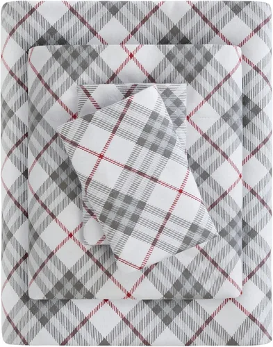 Vista 32 de True North by Sleep Philosophy - Juego de sábanas de franela, 100% de algodón, cómodo, bonito y muy suave, bolsillo elástico para colchones de hasta