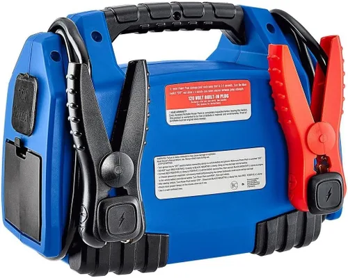 Vista 5 de Cen-Tech - Arrancador portátil de 750 amperios de pico y paquete de alimentación: obtén hasta 5 arrancadores con una sola carga, luz de trabajo LED