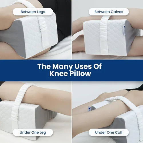 Vista 3 de Kehangte Almohada de rodilla para personas que duermen de lado, almohadas de piernas para personas que duermen de lado, espuma viscoelástica