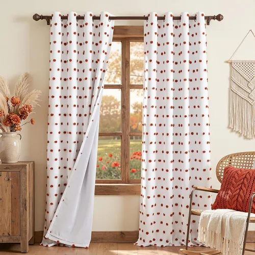 Vista 39 de MYSKY HOME - Cortinas opacas rosadas para dormitorio de niñas de 54 pulgadas de largo, cortinas cortas para tratamiento de ventanas, 100% cortinas