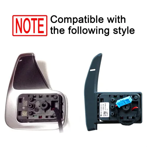 Vista 6 de Cubierta de fibra de carbono real para volante de cambio extendida compatible con BMW F01 F02 F06 F07 F10 F13 F15 F20 F21 F30 F45 F48 F80 F83 I12 M2