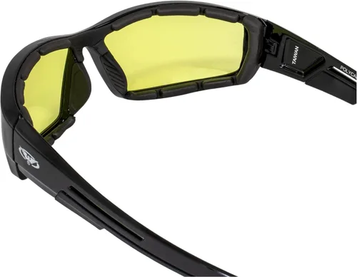 Vista 7 de Global Vision Sly - Gafas de sol acolchadas de espuma amarilla para motociclistas, ciclomotor, ATV Quad
