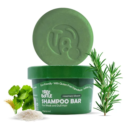 Vista 10 de Barra de champú con ácido hialurónico + extracto de tomate para cabello canoso, antienvejecimiento, restaura, fortalece y revive las hebras opacas