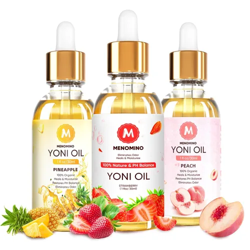 Vista 9 de Yoni Oil - Paquete de 3 aceites femeninos orgánicos para mujer, equilibrio de pH, desodorante femenino, humectante vaginal, elimina el olor