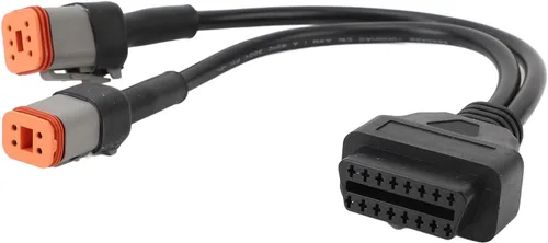 Vista 7 de 2 en 1 adaptador OBD escáner de diagnóstico 4Pin 6pin a 16Pin Cable adaptador de extensión para motocicleta