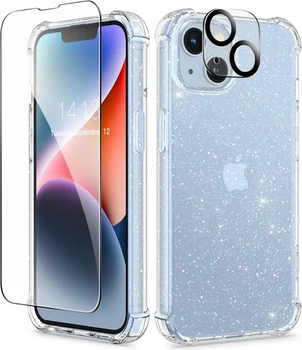Vista 69 de GVIEWIN - Funda para iPhone 11 con protector de pantalla + protector de lente de cámara, cubierta protectora transparente suave de poliuretano