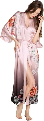 Vista 3 de Silk Botan Long Kimono Robe