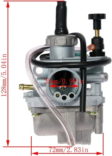Vista 2 de Carburador LT80 para ATV Suzuki LT80 Quadsport 1987-2006 Carburador Carb con Bota de Admisión del Filtro de Aire + Llave de Paso