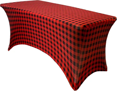 Vista 39 de YOUR CHAIR COVERS - Fundas rectangulares de elastano para mesas de 4 pies, manteles ajustados para eventos de boda, decoraciones de patio, tela Negro