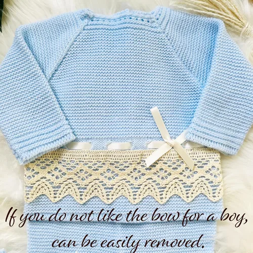 Vista 3 de Conjunto de ropa de punto para bebé recién nacido, traje de punto para niños y niñas