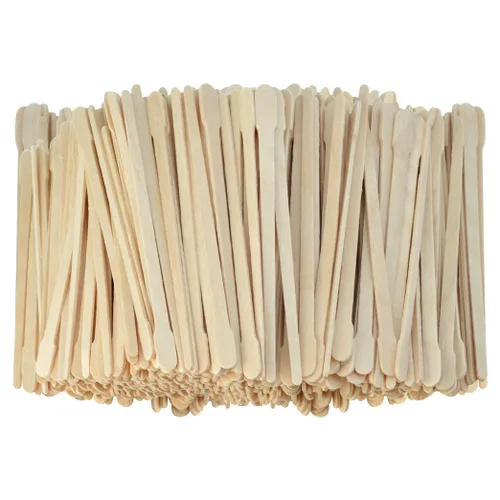 Vista 2 de 1000 varillas de madera de cera, aplicadores de cera para eliminación de cabello, cuerpo, cejas y nariz
