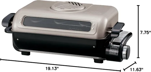 Vista 3 de Zojirushi America EF-VPC40 Fish Roaster, Metallic Gray 11.63 x 19.13 x 7.75 inches