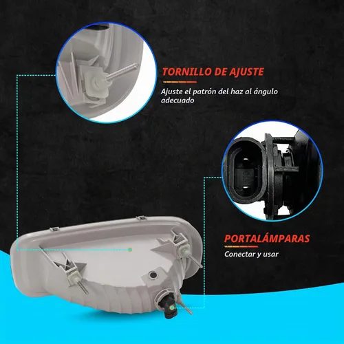 Vista 5 de Conjunto de luces antiniebla para Ford F150 2004 2005 2006, kit de repuesto de luces antiniebla para Lincoln Mark LT Base 2006 con bombilla halógena