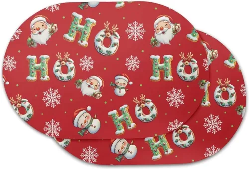 Vista 11 de Blue Flower Dining Table Mats Set of 2 Hummingbird Heat Resistant Placemats Washable and Wipeable Non Slip Place Mat, Waterproof Modern Dining Table