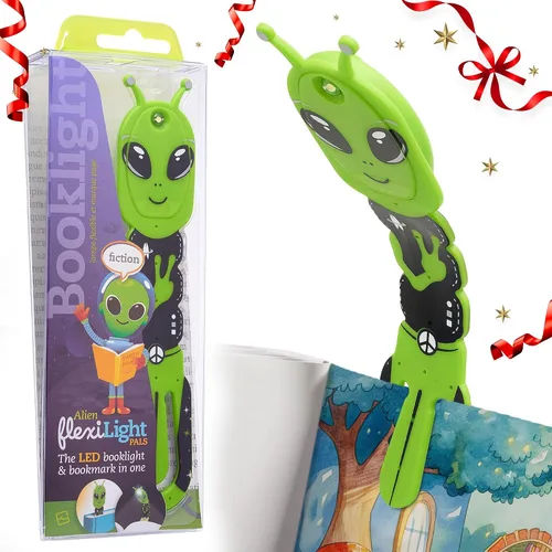 Vista 24 de Flexilight Pal - Luz de lectura 2 en 1, marcapáginas, luz LED con clip, lámpara de lectura para niños y adultos, accesorios de libro de regalo