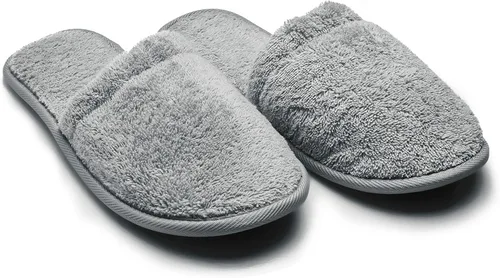 Vista 6 de Arus Pantuflas de algodón turco para hombre, de felpa de rizo para spa y baño