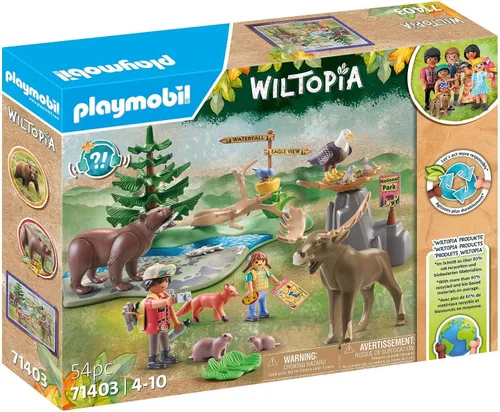 Vista 3 de PLAYMOBIL Wiltopia 71403 Excursión a los Animales de América, Juguetes Sostenibles, desde 4 años