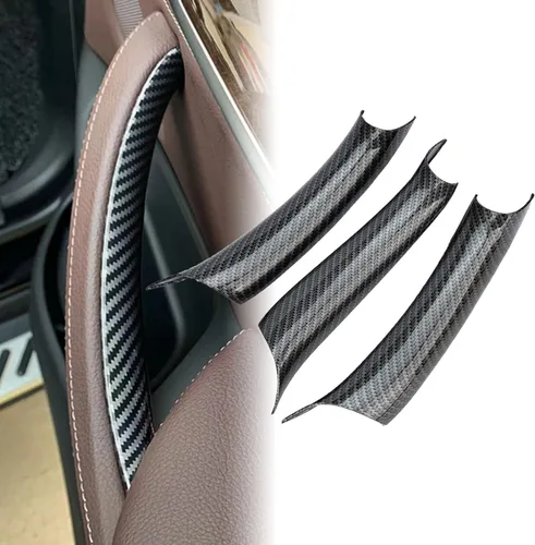 Vista 6 de Fundas para Manija de Puerta Compatibles con BMW Serie X5 F15/F85 2014-2018, BMW Serie X6 F16/F86 2015-2018 (3 piezas) (Beige)