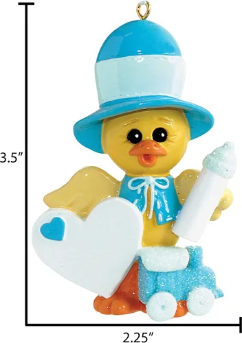 Vista 2 de Adornos personalizados para la primera Navidad del bebé 2024 – Adornos de Navidad personalizados para bebé niño, primera Navidad, adorno azul
