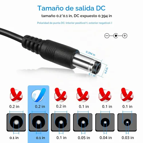 Vista 3 de LightingWill - Fuente de alimentación de 12 V, 1 A, CA 100-240 V a CC 12 V 12 W, transformador de enchufe de pared con conector de 5.5/0.1 in
