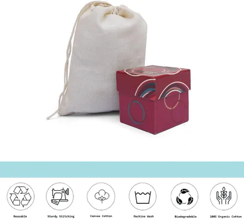 Vista 7 de Bolsas de muselina de algodón de alta calidad, 100% algodón orgánico con un solo cordón. Bolsas de muselina natural reutilizables y ecológicas