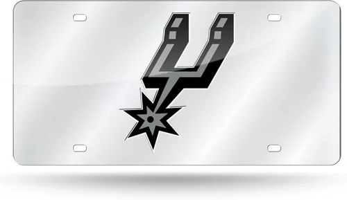 Vista 28 de Rico Industries Placa de matrícula metálica con incrustaciones láser de la NBA