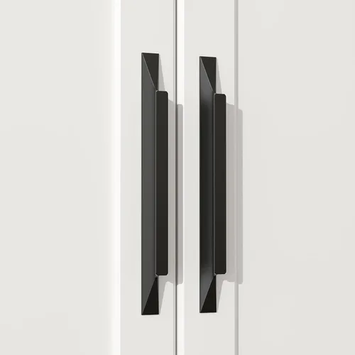 Vista 8 de Goldenwarm - Paquete de 5 manijas negras para cajones de 3-3/4 pulgadas, herrajes modernos para armarios, manijas para puertas de baño y vestidores