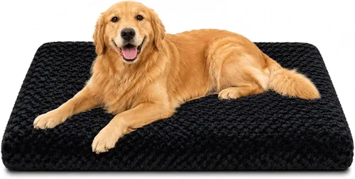 Vista 19 de Cama para perro de tamaño mediano, alfombra lavable de felpa para mascotas Negro