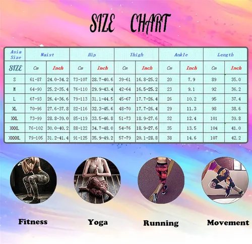Vista 6 de Leggings de yoga adelgazantes de Navidad, cintura alta, degradado de fuego, pantalones largos de Halloween, talla grande, para gimnasio, deportes