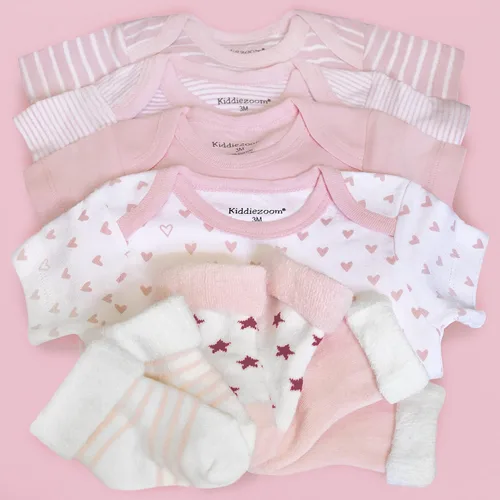 Vista 5 de Set de regalo para bebés y niñas con cesta de regalo para bebé cesta de regalo para bebés