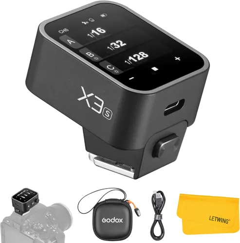 Vista 12 de Godox Disparador de flash inalámbrico X3C X3-C TTL para cámara Canon, transmisor de flash inalámbrico de pantalla táctil 2.4G, compatible con TTL