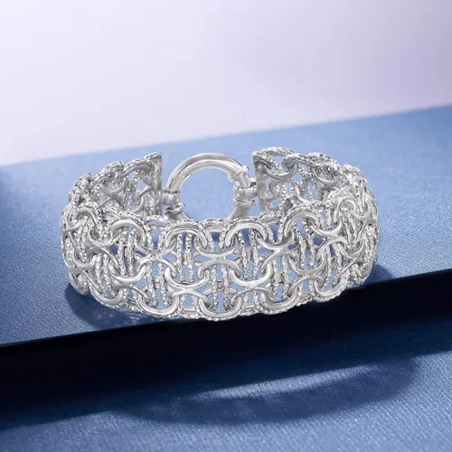 Vista 6 de Ross-Simons Sterling Silver Multi-Circle Link Bracelet