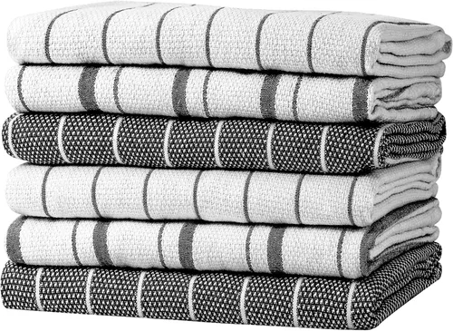 Vista 11 de Zeppoli - Trapos de cocina, de algodón, para cocina o limpieza, reusables, súper absorbentes, lavables a máquina, para chefs, paquete de 15 gris