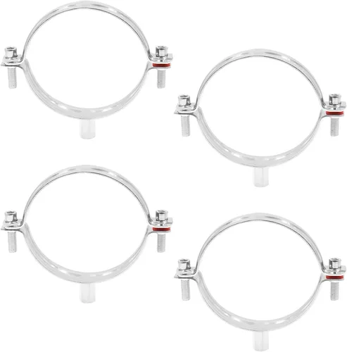 Vista 9 de 304 - Soporte de tubo de acero inoxidable 304, soporte de correa de tubo resistente, colgador de tubo de anillo dividido duradero, 4 soportes