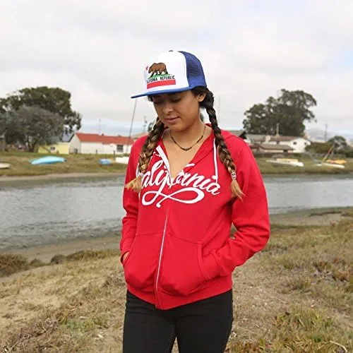 Vista 2 de Dolphin Shirt Co California Beach Script - Sudadera con capucha con cremallera