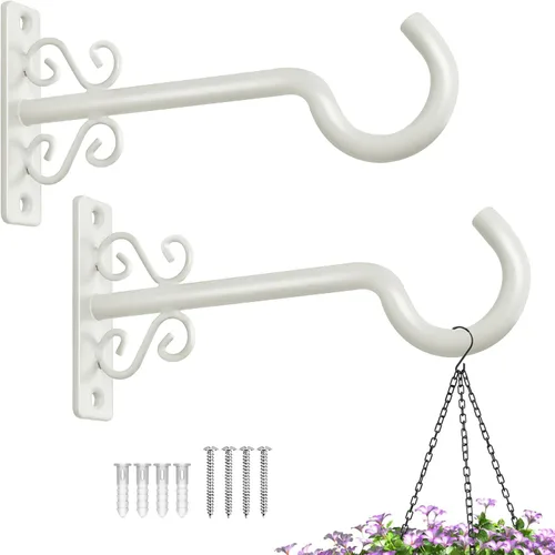 Vista 11 de BOLITE Colgadores de plantas, soportes colgantes de 6 pulgadas para plantas al aire libre o interior, ganchos de pared para colgar comederos