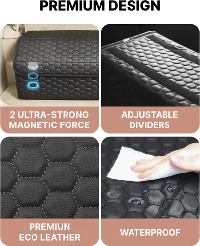Vista 3 de Owleys Organizador plegable de maletero para Ford Maverick - Almacenamiento plegable de carga con tapa - Pequeña caja de camioneta y organizador