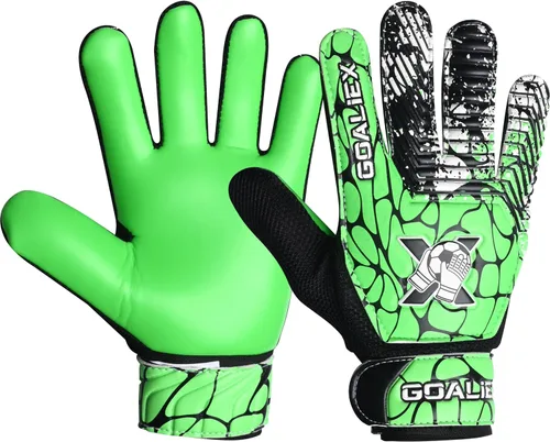 Vista 8 de Guantes de portero de fútbol, guantes de portero de fútbol para niños, niños y jóvenes, niños con doble muñeca de 4 mm y palma de súper agarre