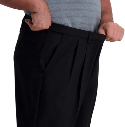 Vista 4 de Haggar Men's Cool Right Performance Flex Classic Fit Pleat Front Pant-Reg. and Big & Tall Sizes