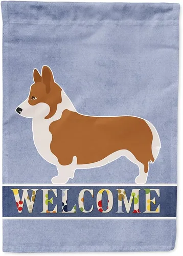 Vista 144 de Caroline's Treasures BB8334GF AIDI Bandera de jardín para perro de montaña del Atlas, bandera de buzón azul, bandera decorativa para patio exterior