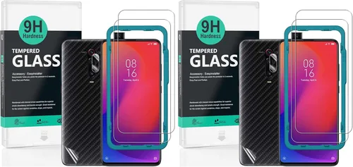 Vista 8 de Ibywind Protector de pantalla para Xiaomi Mi 9T/Redmi K20/K20 Pro, con 2 piezas de vidrio templado, 1 protector de lente de cámara, 1 película