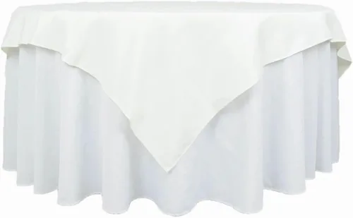 Vista 3 de Balsa Circle Mantel cuadrado de poliéster negro de 70 x 70 pulgadas, para bodas, fiestas, eventos, recepción, catering, suministros de decoración