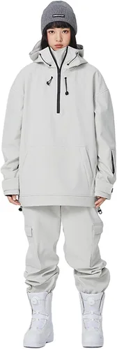 Vista 15 de RIUIYELE Traje de esquí para mujer, chaqueta y pantalones de snowboard para deportes al aire libre, traje de nieve con aislamiento impermeable