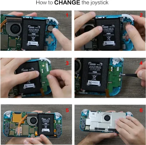 Vista 9 de ECHZOVE Joy Stick de repuesto compatible con Switch lite repuesto de palanca de mando compatible con Switch lite y kit de herramientas de reparación