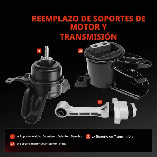 Vista 3 de A-Premium Kit de montaje de motor y transmisión, con montaje de puntal