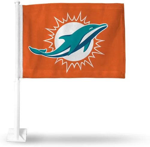 Vista 39 de Rico Industries NFL Double Sided Car Flag - 16" x 19" - Strong Pole That Hooks onto Car/Truck/Automobile