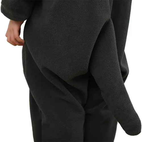Vista 5 de Pijama unisex de animal para niños, disfraz de Halloween de lobo gris, regalos