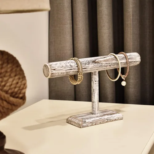 Vista 7 de Ikee Design Soporte de exhibición de madera para pulsera, soporte de almacenamiento de joyas de madera para exhibición de tiendas, vitrinas