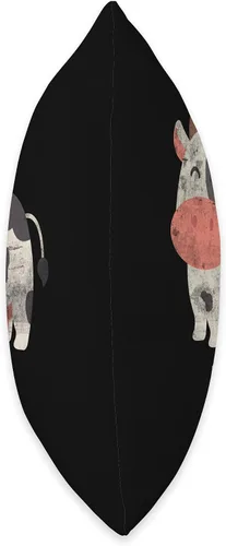 Vista 2 de Cow Farm Animal Country Life Farmer Gifts Funny Moo Kawaii - Almohada para amantes de la vaca de granja, 18 x 18 pulgadas, multicolor
