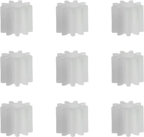 Vista 7 de Othmro 100 piezas de engranajes de plástico 9 dientes modelo 092A engranaje de reducción engranajes de gusano de plástico para RC coche robot motor
